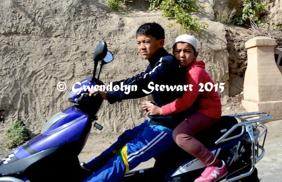Grape Valley Motorcycle, Xinjiang, China, Photographed by Gwendolyn Stewart, c. 2015; All Rights Reserved