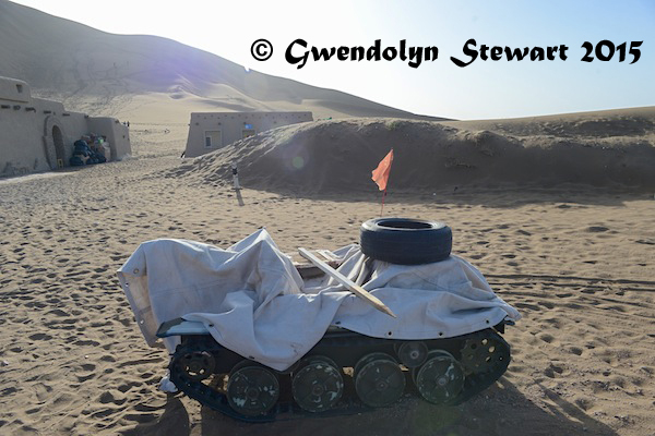 Kumtag Desert Scenic Spot Tank, Xinjiang, China, Photographed by Gwendolyn Stewart, c. 2015; All Rights Reserved